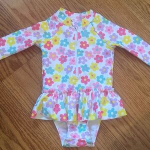 Floral Kids Swimwear with Ruffle Skirt